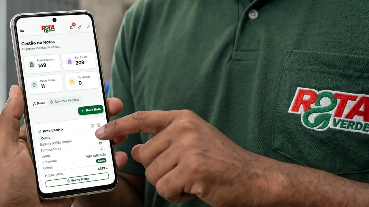 App da Rota Verde automatiza a rastreabilidade de cada coleta